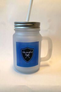 Frosted Mason Jar Mugs